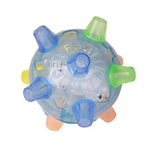 Produktbild: Pssopp Haustier-Spielzeug, Springender Aktivierungsball Haustier-LED-Springender Ball, Spielball, Musik, Hüpfendes Spielzeug, Tanzball für Hunde und Katzen (a)