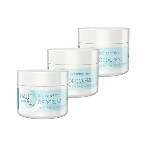 Produktbild: HAUTALLERLIEBST Deocreme 3er-Set, vegan, ohne Aluminiumsalze, für sensible Haut, 3 x 30 g