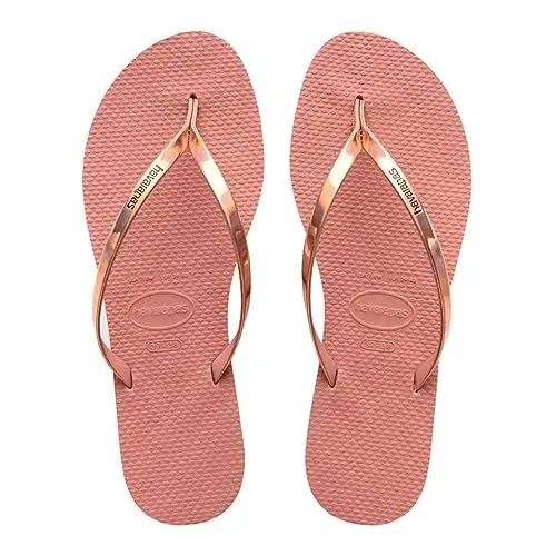Produktbild: Havaianas - You Metallic, Bequeme, stylische und vielseitige Sandalen, Dünne Riemen mit Metallic-Finish, Kleiner Absatz, für Damen
