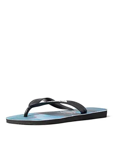 Produktbild: Havaianas Herren Top Photoprint Flip flops, Schwarz / Schwarz / Blauer Stern 33/34 EU