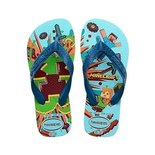 Produktbild: Havaianas Kids Minecraft White Blue Comfy, Flipflop, WHITE/BLUE COMFY,