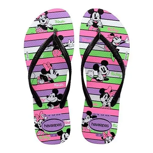 Produktbild: Havaianas – Slim Disney Stylish, bequeme, leichte und stilvolle Badelatschen, Disney-Designs, schmale Riemen und rutschfeste Sohle, Damen
