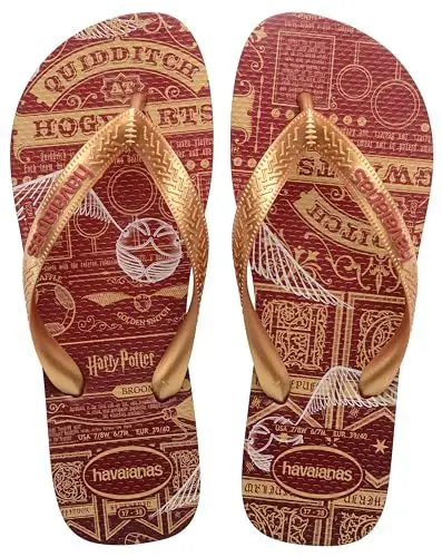 Produktbild: Havaianas - Harry Potter, Bequeme, langlebige und leichte Badelatschen, mit ikonischen Elementen auf der Sohle, Unisex-Erwachsene