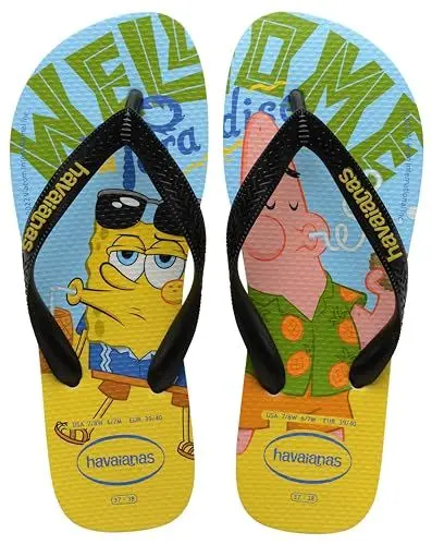 Produktbild: Havaianas Top Spongebob, Flip Flop Unisex Adults, weiß/schwarz, 7.5/8 UK