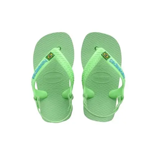 Produktbild: Havaianas Unisex Baby Brasil Logo II Flipflop, Green Garden, 19 EU