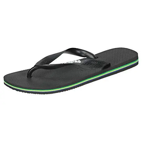Produktbild: Havaianas - Brasil Logo, ikonische, bequeme und langlebige Badelatschen mit Brasilien- Flagge und rutschfester Sohle mit farbigen Streifen, Unisex-Erwachsene