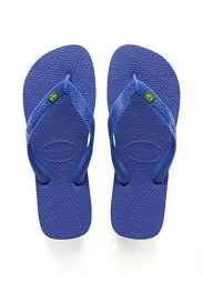 Produktbild: Havaianas - Brasil, Bequem und langlebig Badelatschen, Hommage an die Fußballweltmeisterschaft 1998, Riemen mit Brasilien-Flagge, rutschfeste Sohle mit Brasilien-Streifen, Unisex-Erwachsene