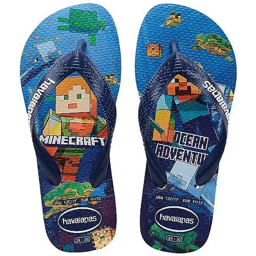 Produktbild: Havaianas Unisex Kinder Baby Minecraft Flipflop,Weiß,25/26 EU