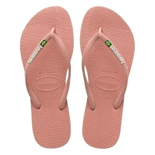 Produktbild: Havaianas - Slim Brasil Logo, Bequeme, Robuste und Leichte Badelatschen für Frauen, Hommage an Brasilien, Flagge auf Riemen und Sohlen