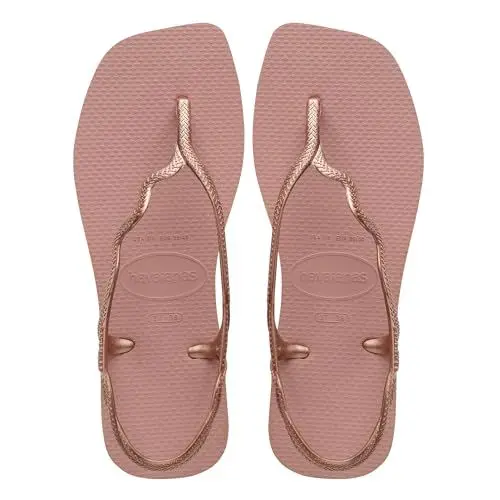 Produktbild: Havaianas – Soleil, stilvolle, langlebige und bequeme T-förmige Sandalen mit Riemenverschluss hinten, Wellenschnallen und profilierter Sohle, Damen
