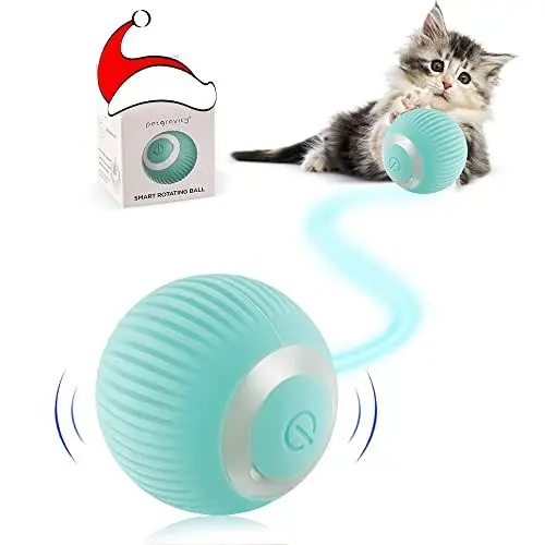 Produktbild: Havenfly Interaktives Katzenspielzeug Ball für den Innenbereich, Elektrisches Katzenspielzeug, Intelligenter Beweglicher Katzenball, REGT die Jagdneugier von Kätzchen an, Schönes Geschenk (Blau)