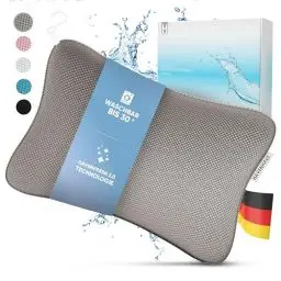 Produktbild: HAVENHAUS Premium Badewannenkissen grau | Badekissen für Badewanne schnelltrocknend & extra große Saugnäpfe für festen Halt | Nackenkissen Badewanne waschbar | Kissen für optimale Nacken Entspannung