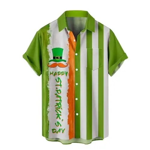Produktbild: Hawaii Hemd Männer Hemd Herren Kurzarm Freizeithemden Atmungsaktiv Plus Size Short Sleeve Button Down Shirts Men (Mint Green-2, XXXXXL)