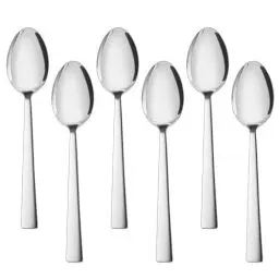 Produktbild: HaWare Esslöffel, Edelstahl Löffel 6er Set, 19,5cm Suppenlöffel Tafellöffel, Elegantes & Modernes Menülöffel Besteck Set für Zuhause/Restaurant/Party, Hochglanzpoliert & Spülmaschinenfest