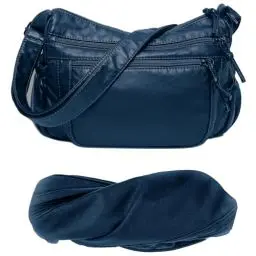 Produktbild: HAWILL Damen Umhängetasche Kleine Crossbody Bag Damen Breiter Gurt Weich Vintage Scultertasche Handtasche zum Umhängen für Frauen(Grau)