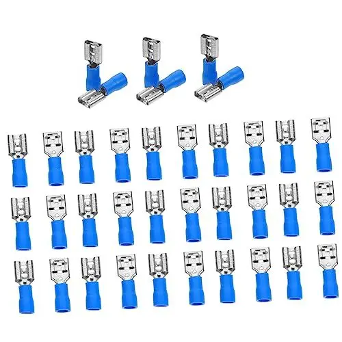 Produktbild: HAWILLOSCH 100stücke Klemmen Für Kabelverbindungen Semi-isolierte Flachstecker Schnellverbinder Für Auto Und Heimgebrauch Material Temperaturbeständig