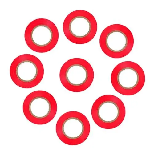 Produktbild: HAWILLOSCH Tape 10st Isolierband Elektrisches Klebeband Für Den Innenbereich Drahtband Hochtemperatur-elektroband Elektrische Bänder Elektrisches Klebeband Im Freien Elektrisches Band Rot Pvc