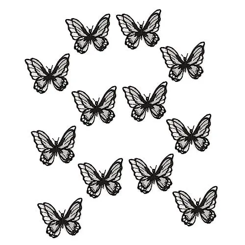Produktbild: HAWILLOSCH Blumen-stickerei-patches Schmetterling Dekorative Patches Für Kleidung Schuhe Kunsthandwerk