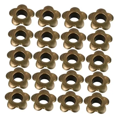 Produktbild: HAWILLOSCH 200St Pflaumenblüten-Ösenknopf Schuhbänder Schnallen DIY-Zubehör Kletterstiefel Zubehör gesteckt Schnalle für Stiefelschuhe aus Metall Schnallen für Stiefelschuhe Eisen Light Brown