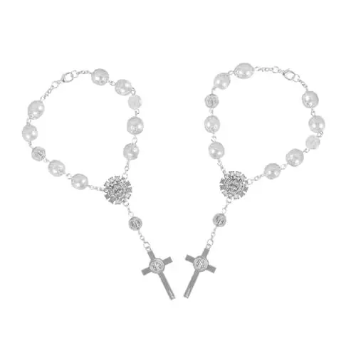 Produktbild: HAWILLOSCH Auto-rückspiegel- Zum Aufhängen Kreuz-segen Rosenkranz-perlenarmband Autozubehör Autospiegel-charme Für Beide