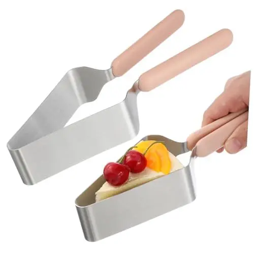 Produktbild: HAWILLOSCH 2st Kuchentrenner Kuchenteiler Für Gleiche Portionen Brotteiler Pizzaschneider Brottoastschneider Tortendessertschneider Tortenheber Spachtel Besteck Tortenheber Rostfreier Stahl