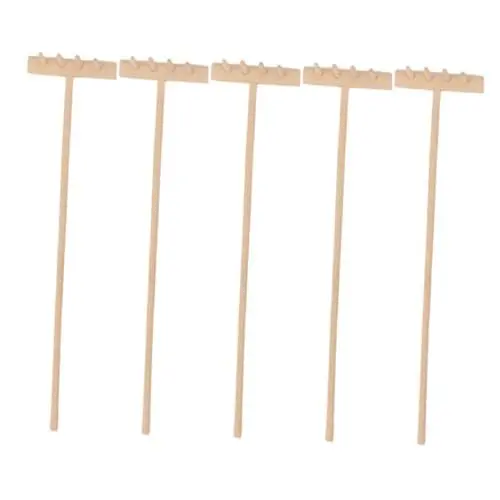 Produktbild: HAWILLOSCH Tragbares Tischrechen-Set – Gartengeräte Für Den Schreibtisch – Miniaturrechen Für Den Zen-Garten – 5-teiliger Tischrechen – Garten-sandkastenrechen