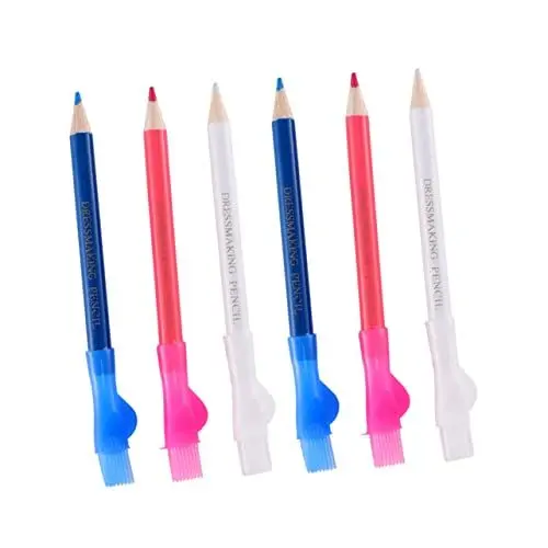 Produktbild: HAWILLOSCH Ergonomisches -bleistift-set 2 Rote Und 2 Weiße Kreidestifte Zum Nähen Schneiderzubehör