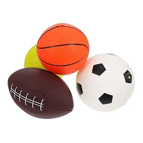 Produktbild: HAWILLOSCH Aufblasbarer Sportball Set Für Multifunktionaler Rugby Fußball Und Basketballball Aus PVC Ideal Für Drinnen Und Draußen Fördert Spiel Und Bewegung Bunt Und Strapazierfähig