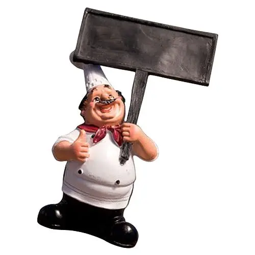 Produktbild: HAWILLOSCH Chef-Message-Board küchendekoration überbetttisch geschengutsein famaliguy mesa Statue des Kochhandwerks Desktop- basteln besteck Harz Tischdekoration Tafelgeschirr Kunstharz
