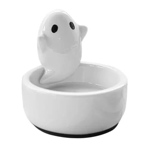 Produktbild: HAWILLOSCH Keramik Halloween Kerzenhalter Geist Teelichthalter Halloween Desktop Ornament