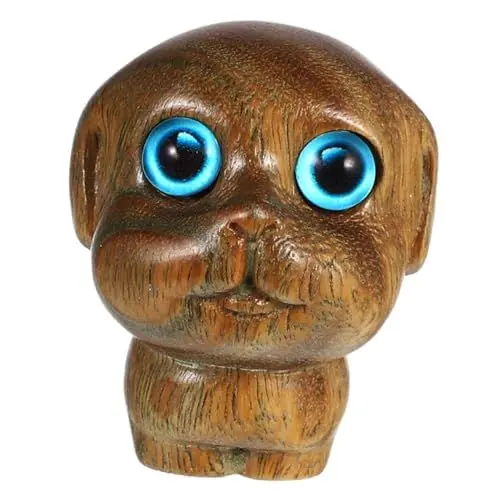 Produktbild: HAWILLOSCH Holzschnitzerei Ornamente Holzwelpen Ornament Hundestatuen Hundedekore DIY Holzornamente Holzdekorationen Hundefiguren Holzschnitzerei Hund Holzhund Zum Basteln