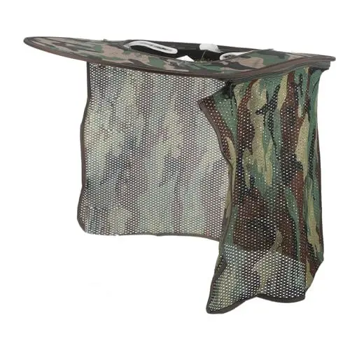 Produktbild: HAWILLOSCH Schutzhelm für die Baustelle Mesh-Hutschirm Helmvisier belüftung großer Schirm Nackenschutz für Bauhelme Schutzhelm Sonnenschutz mit voller Krempe chemische Faser Camouflage