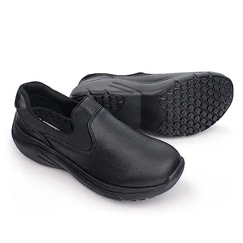 Produktbild: Hawkwell Damen-Schlupfschuhe, leichte Pflegeschuhe, Bequeme, rutschfeste Arbeitsschuhe, Schwarz EU 39