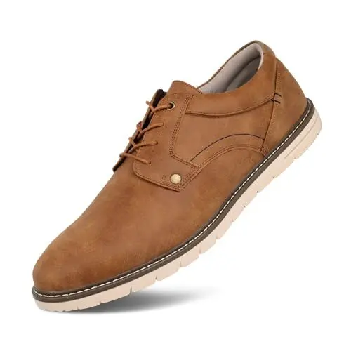 Produktbild: Hawkwell Herren-Oxford-Schuhe in Übergröße, leger, bequem, Business-Sneaker, Braun, PU, ​​EU 51