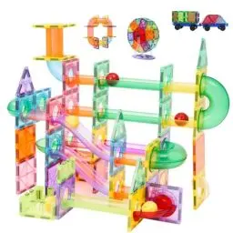 Produktbild: Hawthyhome Magnetische Bausteine 150 Teile, Magneten Magnet Spielzeug Magnetspiele für Geschenk ab 3 4 5 6 7 8 Jahre Junge Kinder Magnetbausteine Magnetspielzeug Mädchen Bauklötze Kinderspielzeug