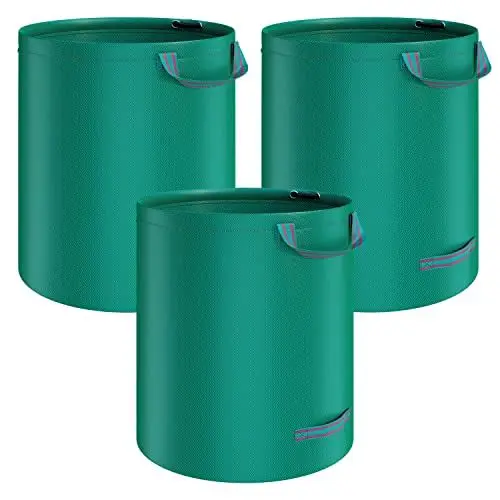 Produktbild: HAYATEC 3x Gartenabfallsack 272 Liter Gartensack 272l stabil Laubsack groß garten abfallsack grünschnittsack selbststehend UV-Beständig Wasserdicht aus robustem Polypropylen-Gewebe (PP) 150g/m² 390g