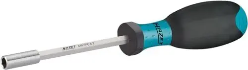 Produktbild: HAZET Bit-Halter 810SPC-6.3 - Sechskantabtrieb 6,3 (1/4 Zoll), 210 mm Länge - vielseitig und flexibel einsetzbar, magnetisch - mit rutschfestem 3-Komponenten-Griff für hohe Kraftübertragung