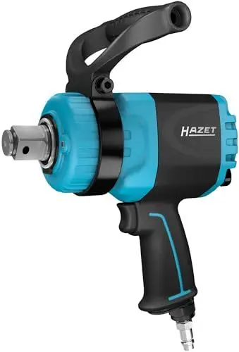 Produktbild: HAZET Druckluft- Schlagschrauber 9014TT I Lösemoment: 4100 Nm I Vibrationsarm I Einhandbedienung I 8-Lamellen Luftmotor I Vierkant-Antrieb 25 mm (1 Zoll) I Twin-Turbo Technologie