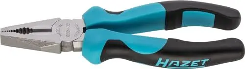Produktbild: HAZET Kombinationszange 1850M-22 I Induktiv gehärtete Schneiden (Härte: 60 HRC) I Ergonomischer 2-Komponenten-Griff I Für präzises Schneiden von Materialien