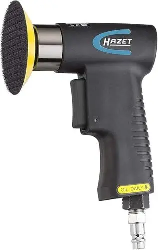 Produktbild: HAZET Mini Exzenter-Schleifer-Satz 9033N-5 I 36-teilig inkl. 2 Schleifteller 50 mm und 76,2 mm mit je 10 Schleifpads und einem Einstellschlüssel I handliches Gerät zum schleifen