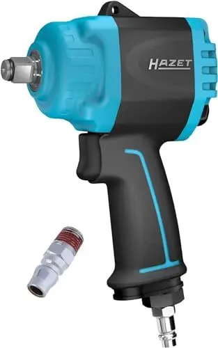 Produktbild: Hazet Mini Schlagschrauber 9012MTT I Max. Lösemoment 1600 Nm, Virkantabtrieb 12,5 mm (1/2 Zoll) I extra kurz und leicht - Dank neuer Twin Turbo Technologie extrem hohes max. Lösemoment