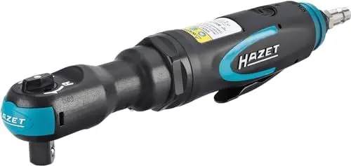 Produktbild: HAZET Ratschenschrauber 9022P-2 I Abtrieb: Vierkant 12,5 mm (1/2 Zoll), 280 Umdrehungen/min, hohes Drehmoment I Luftratsche für Handnachzug mit Drehmomenten 400 Nm