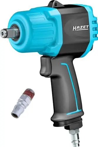 Produktbild: HAZET Schlagschrauber 9012TT I Max. Lösemoment 2200 Nm, Vierkantantrieb 12,5 mm (1/2 Zoll) I Hochleistungs-Doppelhammer-Schlagwerk- kompakt und leicht mit Twin-Turbo Technologie