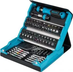 Produktbild: HAZET SmartCase Bit-Satz 2200SC-1 I 69-teiliges Werkzeug Bit-Set, Antrieb: Sechskant 6,3 mm (1/4 Zoll), für Handbetätigung I mobiler Werkzeugkoffer Made in Germany