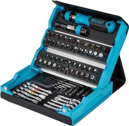 Produktbild: HAZET SmartCase Bit-Satz 2200SC-1 I 69-teiliges Werkzeug Bit-Set, Antrieb: Sechskant 6,3 mm (1/4 Zoll), für Handbetätigung I mobiler Werkzeugkoffer Made in Germany
