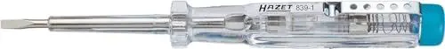 Produktbild: HAZET Spannungsprüfer 839-1 I 220-250 V, Stromprüfer in Schlitz-Schraubendreher-Ausführung, Made in Germany, für Steckdosen, Baufassung und Lüsterklemmen, Schlüsselweite 0,5 x 2,8 mm