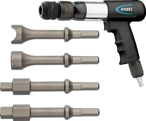 Produktbild: HAZET Vibrationsmeißel-Satz 9035V/5 I zum Lösen von festgerosteten Schrauben, 5-teiliges Set, Schlagzahl in 9 Stufen einstellbar