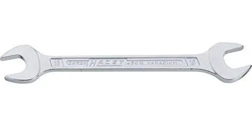 Produktbild: HAZET Doppel-Maulschlüssel 450N-6X7 verchromt, Schlüsselweite: 6 x 7 mm | Maulstellung: 15° | Schaft mit extra stabilem HAZET Doppel-T-Profil | Made in Germany