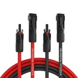 Produktbild: hb-digital Solarkabel Verlängerung 4mm²/6mm² PV Kabel Solar Verlängerungskabel mit Steckern und Buchsen Rot und Schwarz Kabelpaar für Photovoltaik Anlagen flexibel IP68 UV-beständig (4mm² 10m)