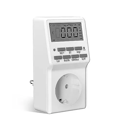 Produktbild: HBN Energiekostenmessgerät Stromverbrauchszähler Energiekosten Multifunktionsmessgerät Stromzähler Energiemessgerät bis 3680W